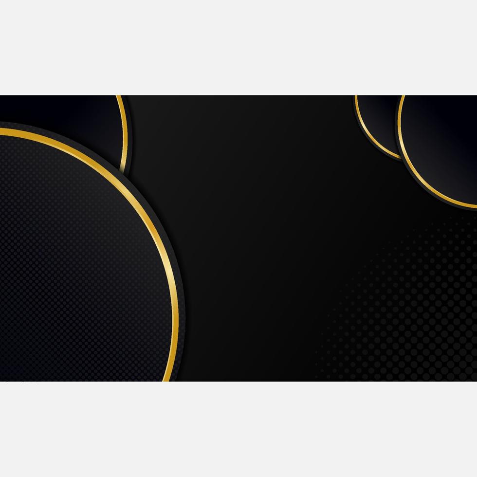 radial black elegant background gold line vector