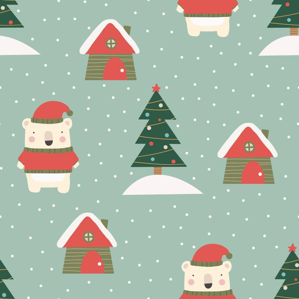 Símbolos de Navidad y año nuevo dibujados a mano de patrones sin fisuras. impresión linda del vector. papel digital. elemento de diseño vector
