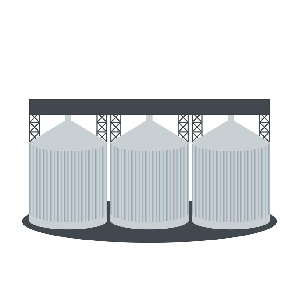 Vector design of milling industry building