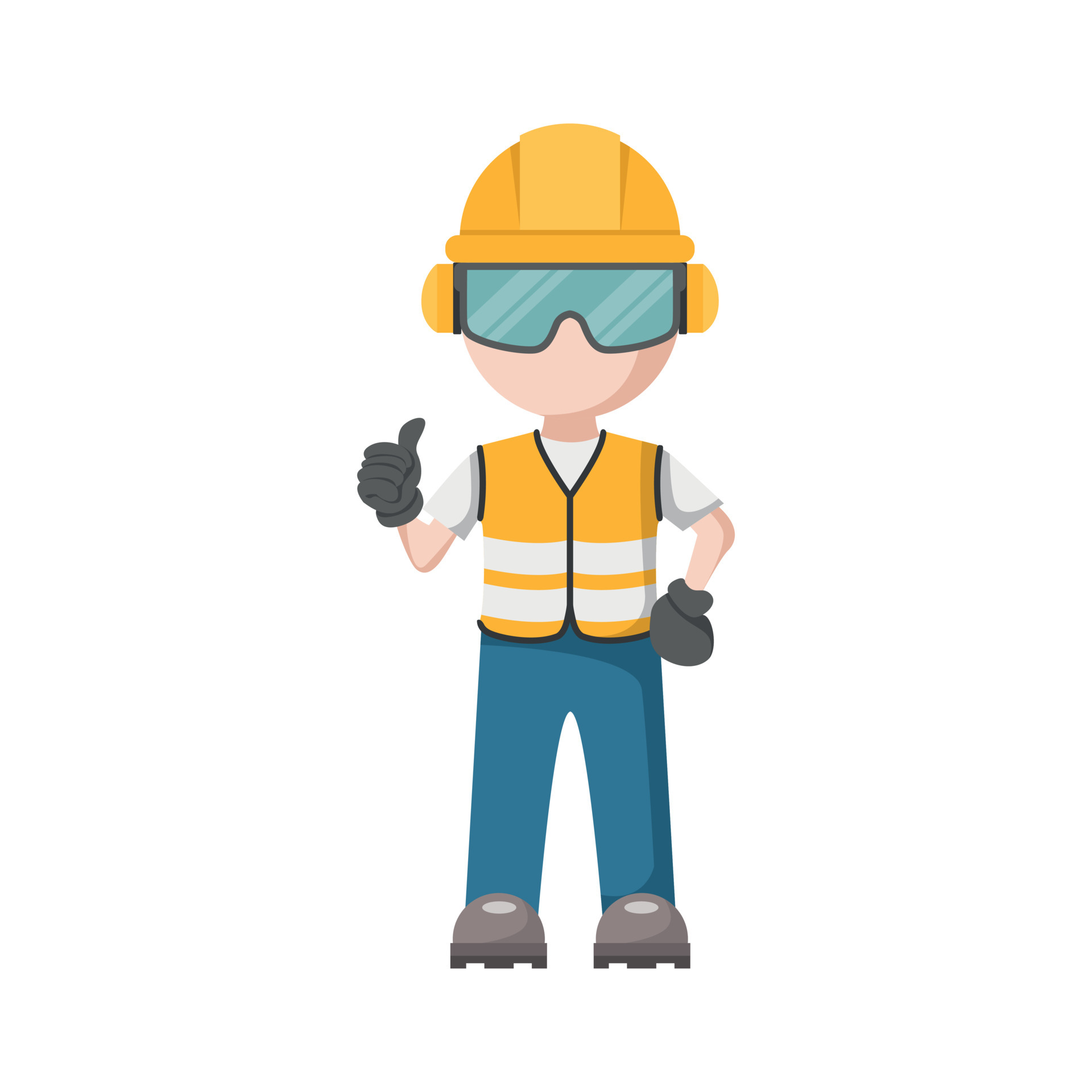 Vector design of personal protective equipment for work. Occupational