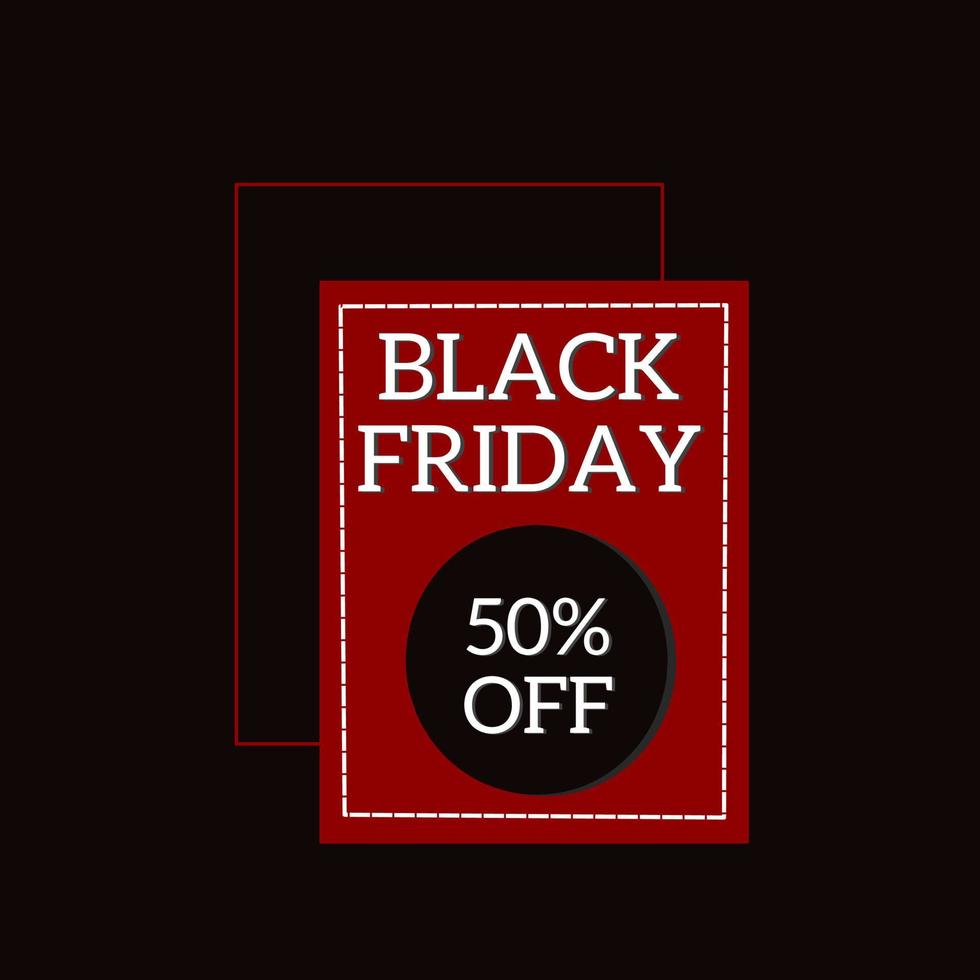 black friday discount banner and red black and yellow illustration vector