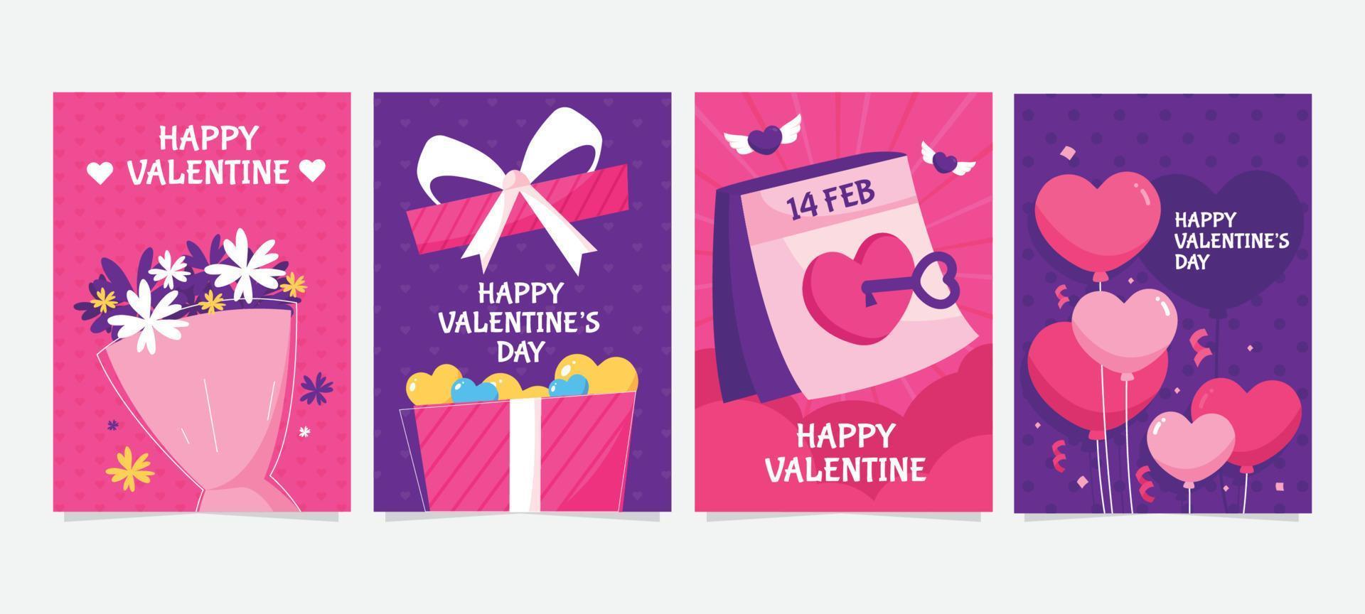 Valentine's Day Card Concept vector