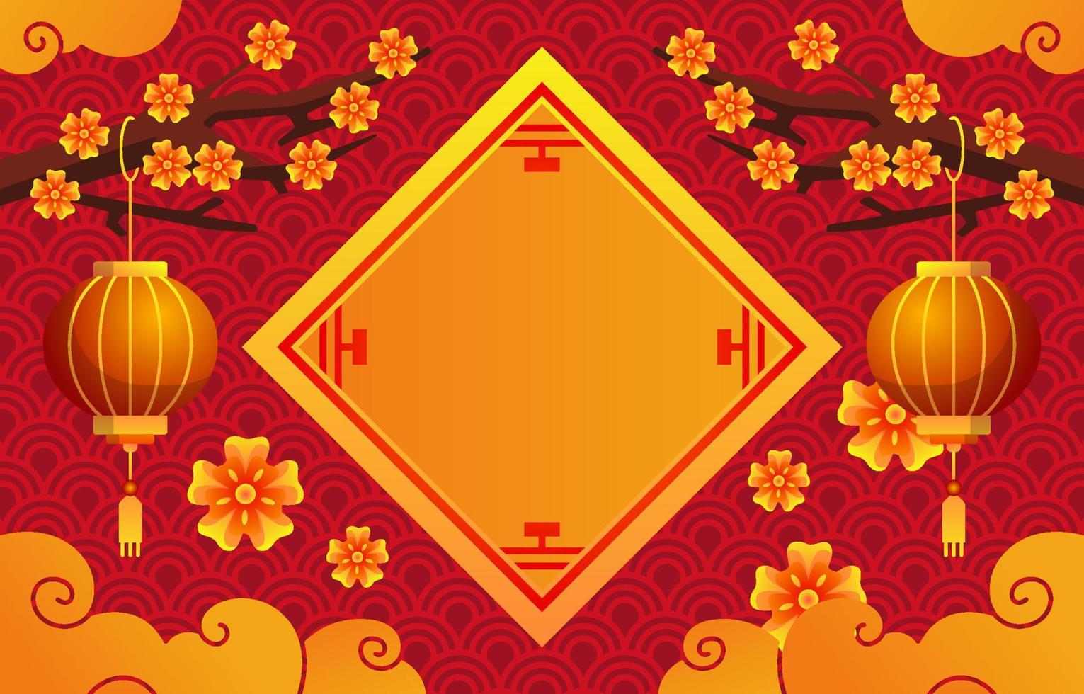 Chinese New Year Celebration Background vector