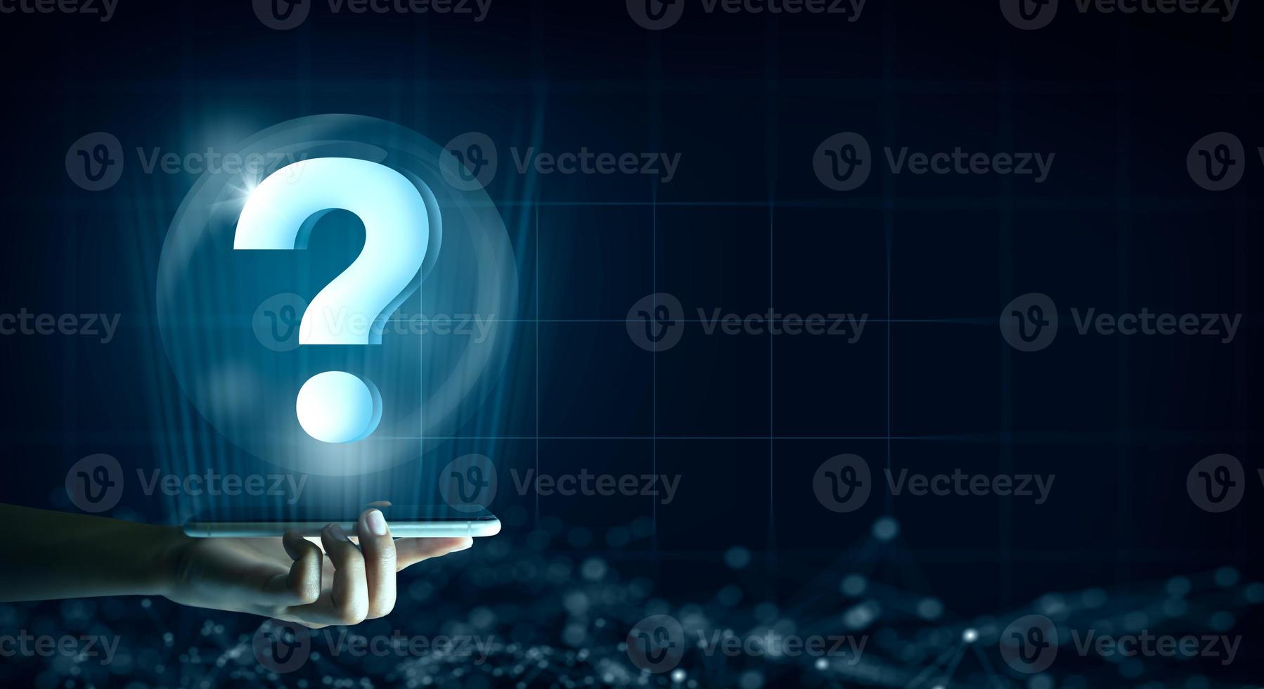 Q and A discussion. FAQ, Support, Question and Answer. Help service business Concept. photo