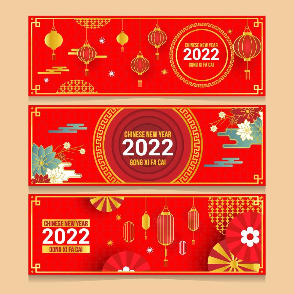 Chinese New Year Banner Collection vector