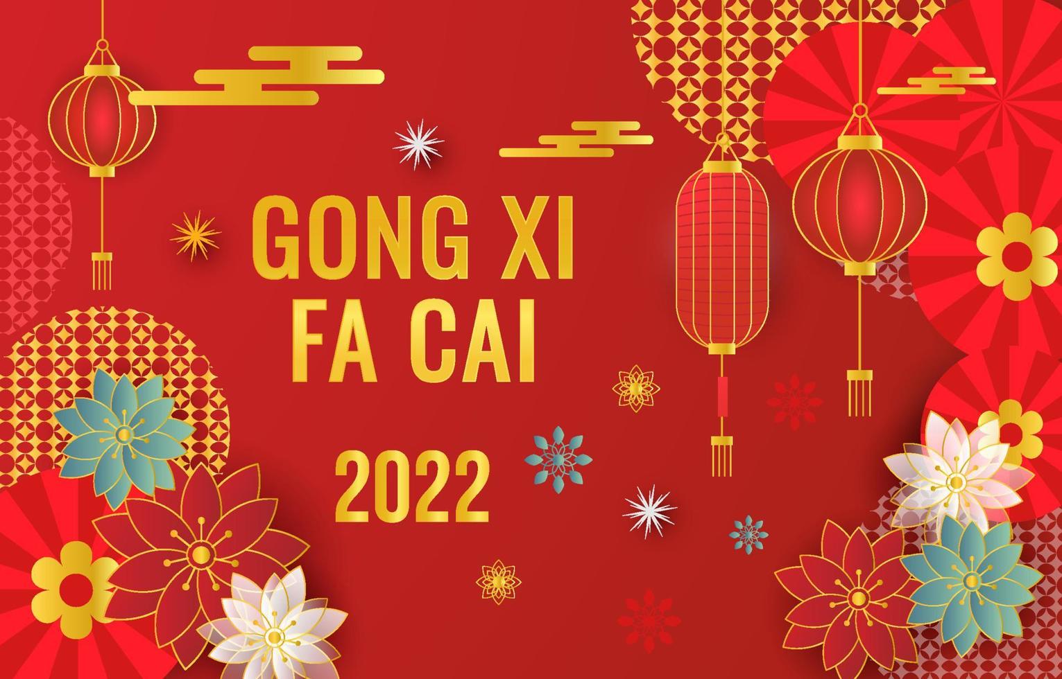 Happy Chinese New Year 2022 Background vector