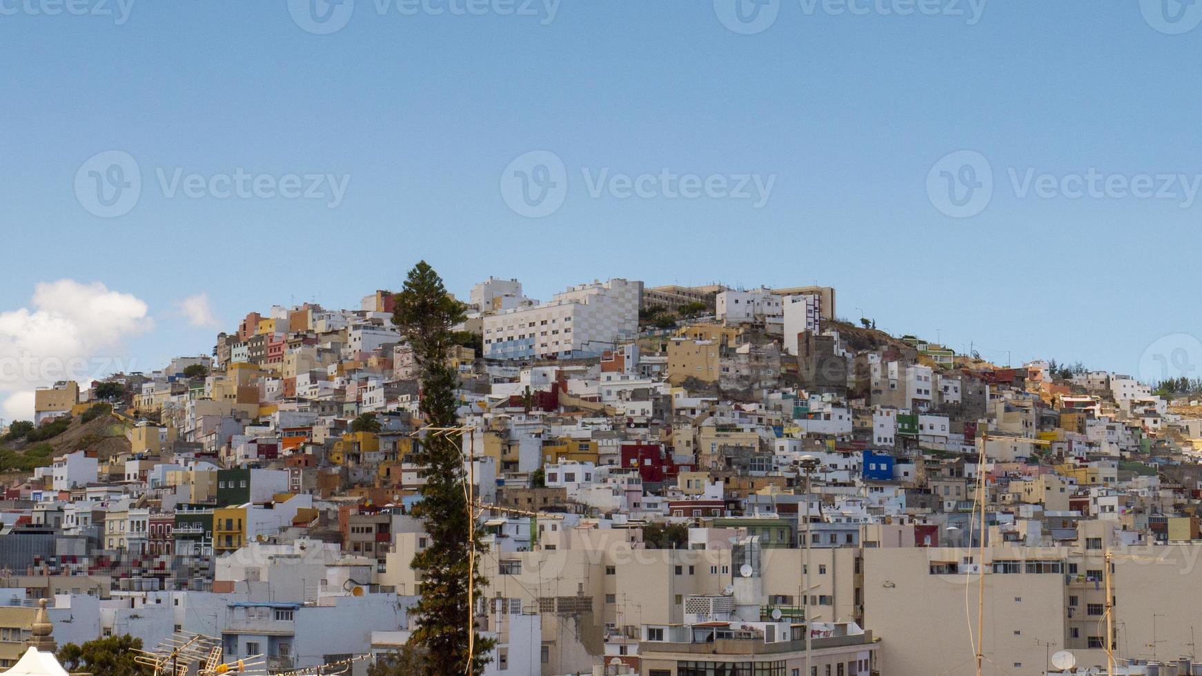 skyline of las palmas city in gran canaria photo