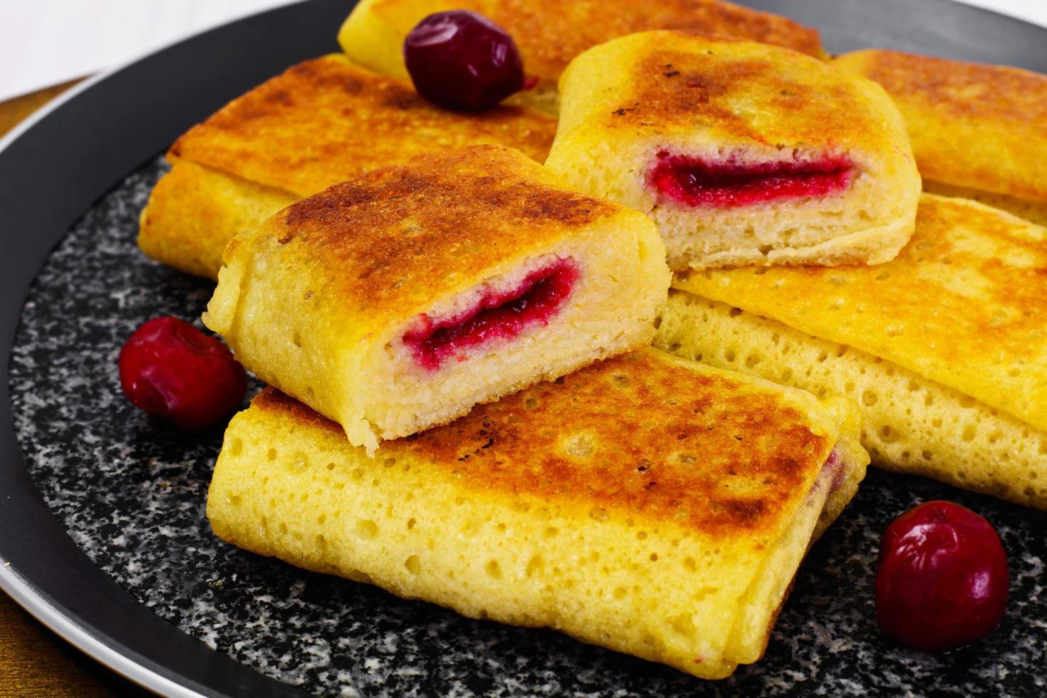 Pancakes with Cherries photo