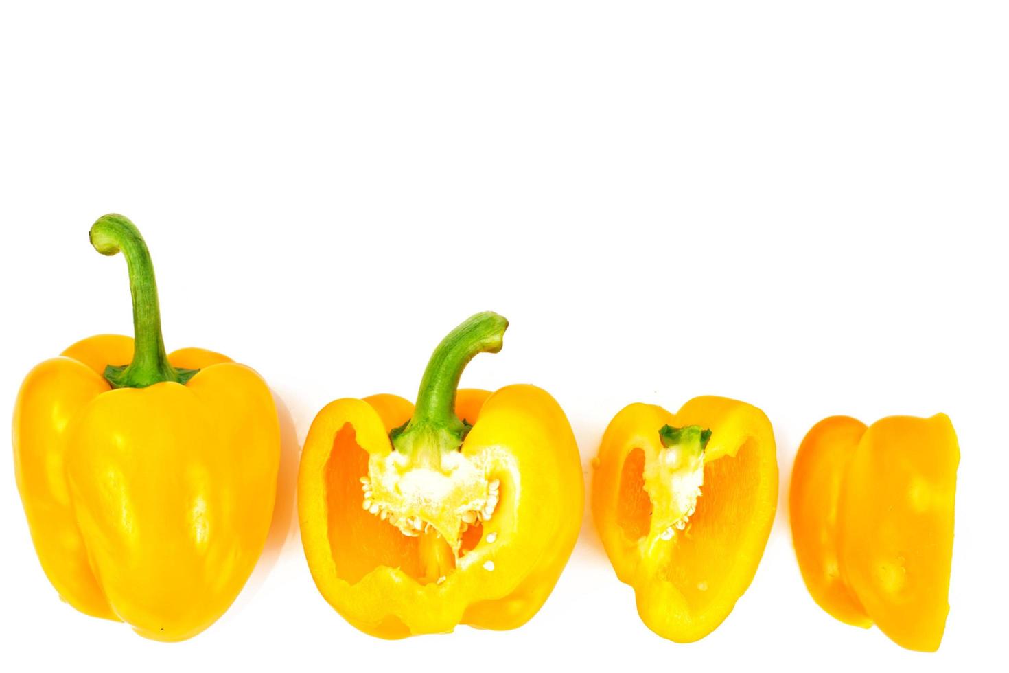 Fresh Yellow, Orange Bell Pepper. Isolated photo