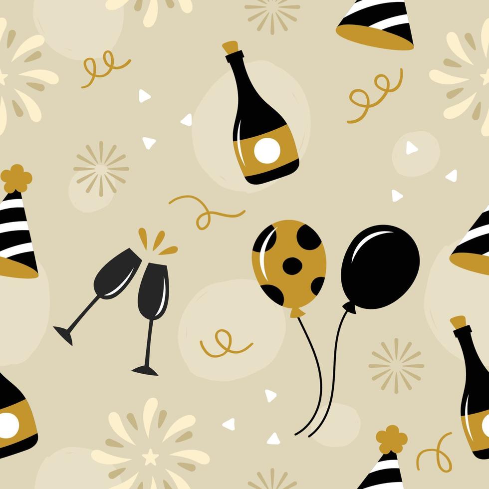 New Year Celebration Seamless Pattern 4409774 Vector Art at Vecteezy
