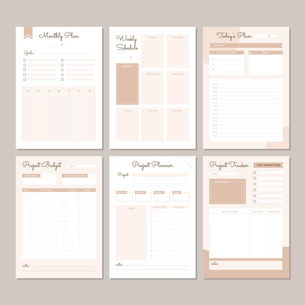 SImple Classic Business Planner vector