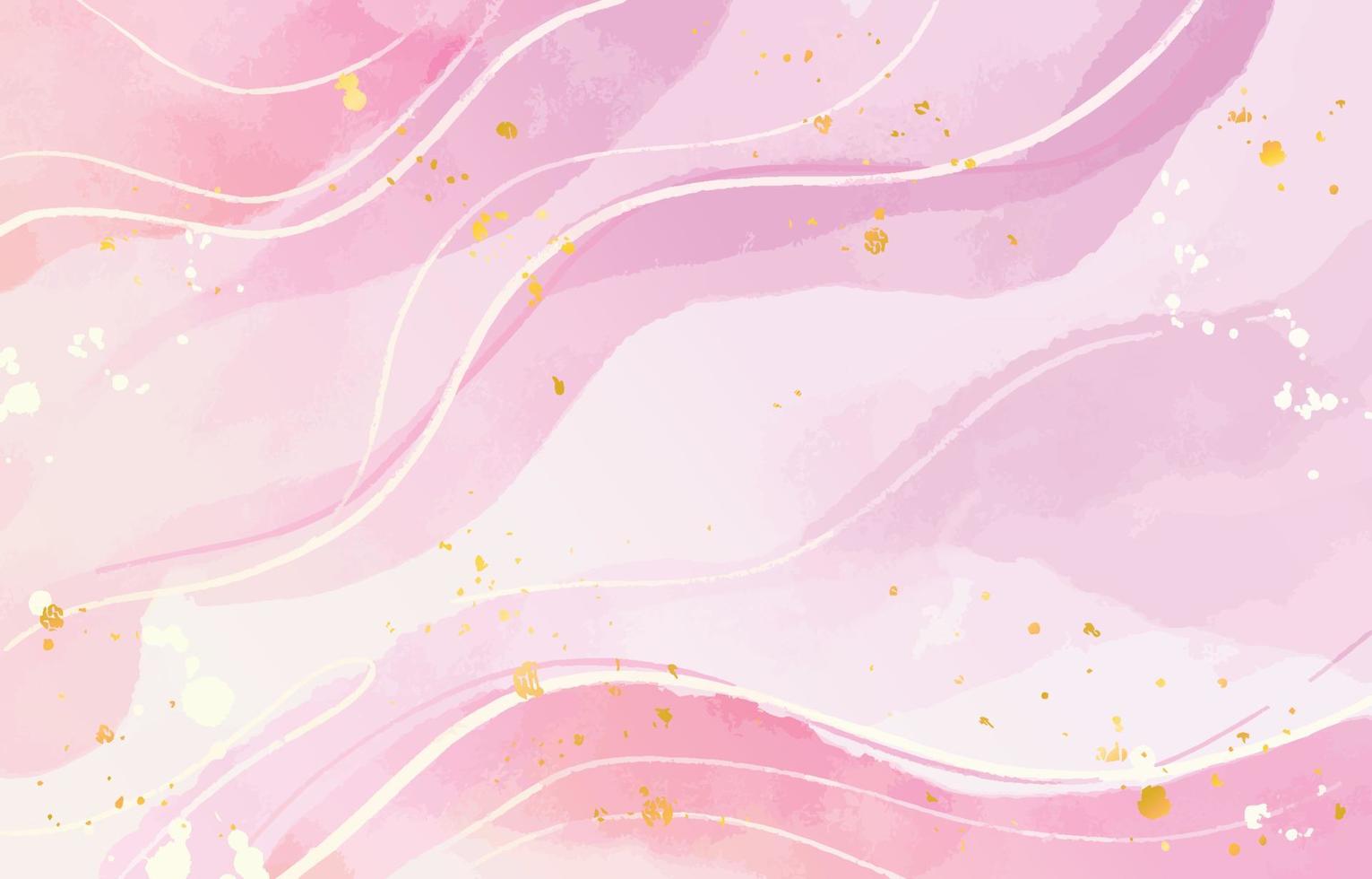 Pink Wave Watercolor Background vector