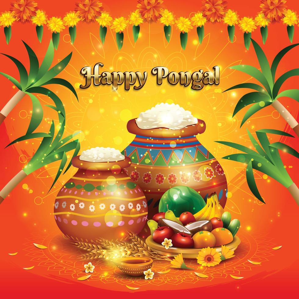 Happy Pongal Day Concept vector