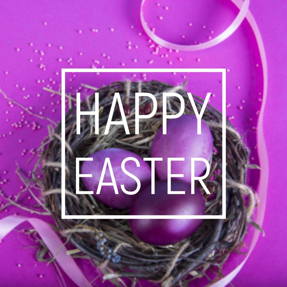 Colorful background with Easter eggs background. Happy Easter concept. Can be used as poster, background, holiday card photo
