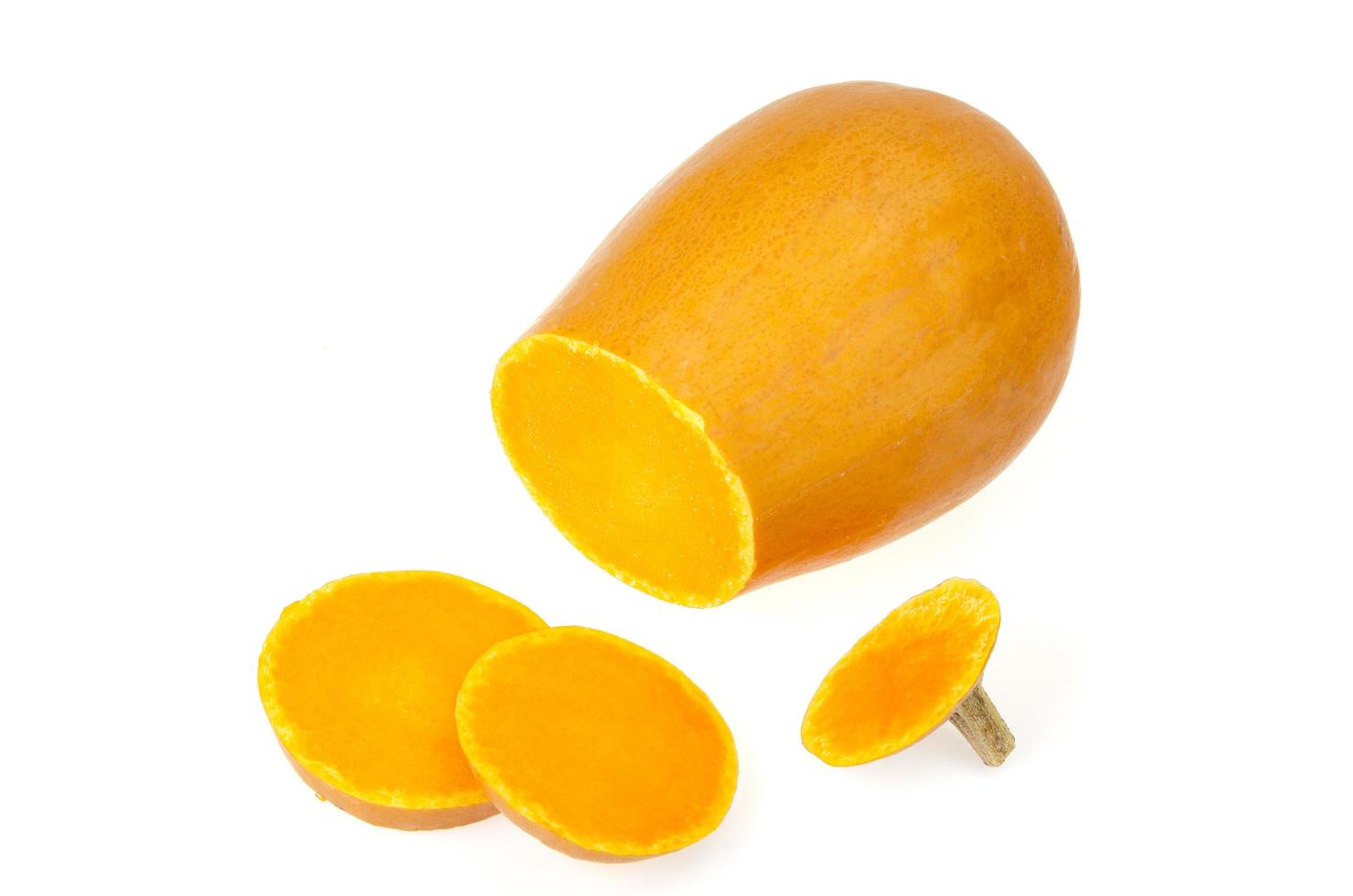 Ripe orange butternut squash, chopped. Studio Photo