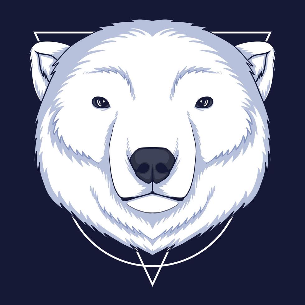 Polar bear head vector illustration