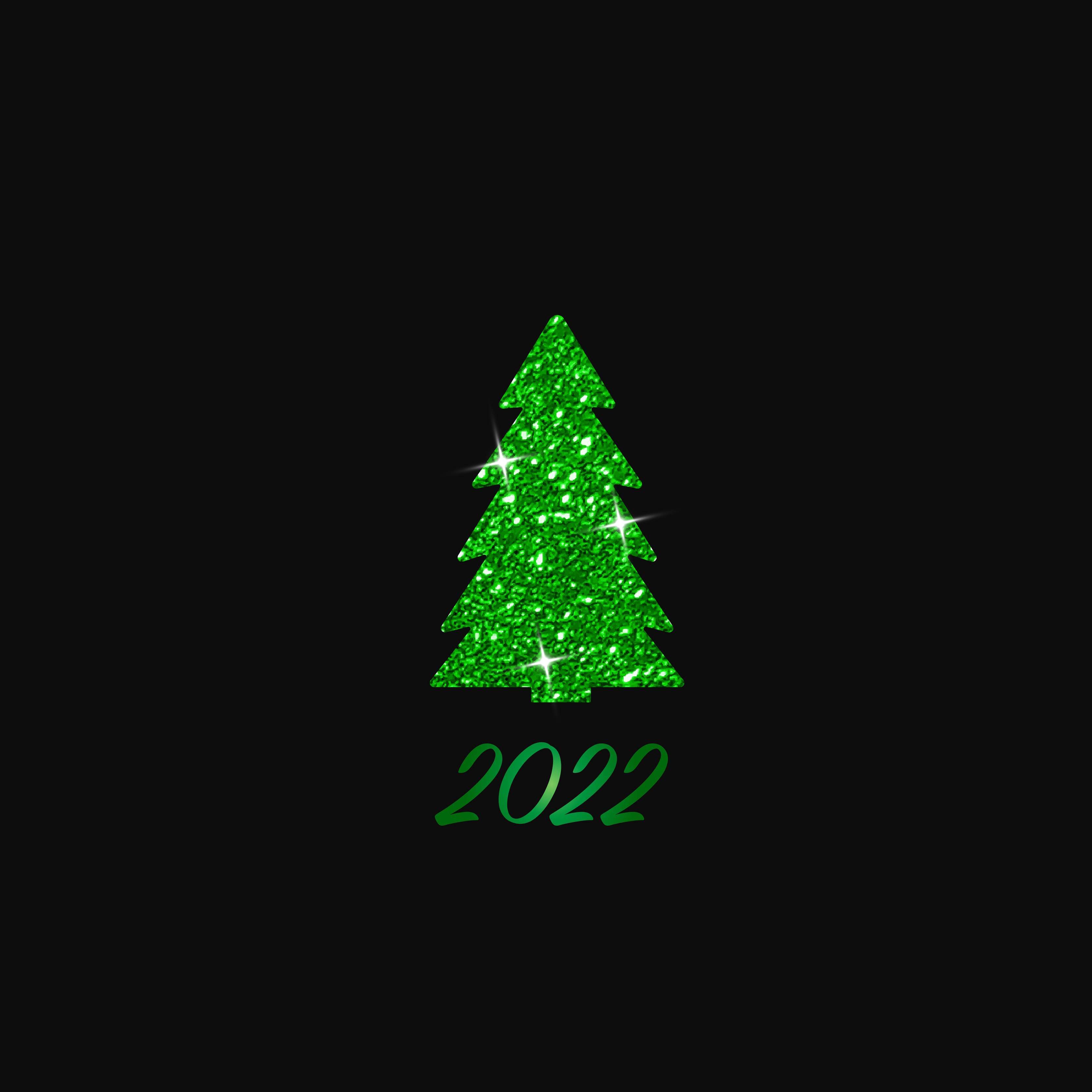 Merry Christmas 2022 Glitter Sparkling Christmas Tree. Green Metallic Glitter Icon On A Dark Background. Merry  Christmas And Happy New Year 2022. Vector Illustration. 4411571 Vector Art  At Vecteezy