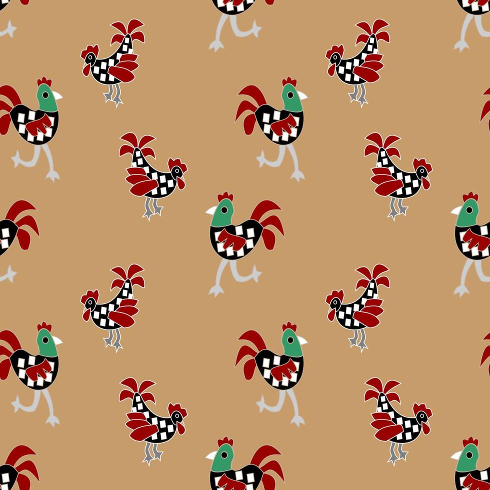 seamless pattern design of abstract chicken illustration. Vector designs for backgrounds, wallpapers, backgrounds, covers, and prints on fabrics. vector illustration