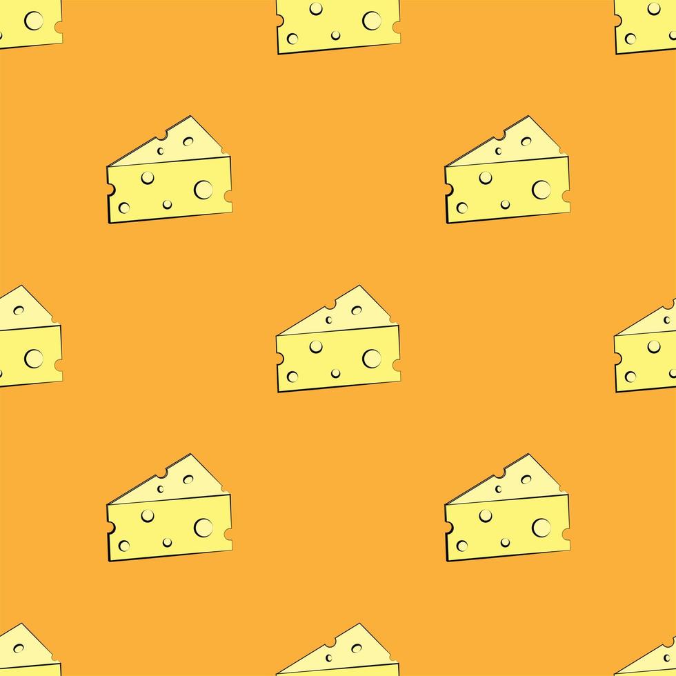 seamless pattern cheese design . orange background. design for food business. wallpaper, promotion, cover, and print on cloth. vector illustration