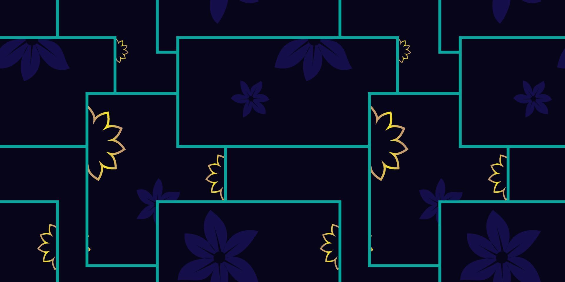 seamless pattern abstract floral design with gold and dark blue textures. Illustrated vector designs for backgrounds, wallpapers, backdrops, covers, and prints on fabric. vector illustration