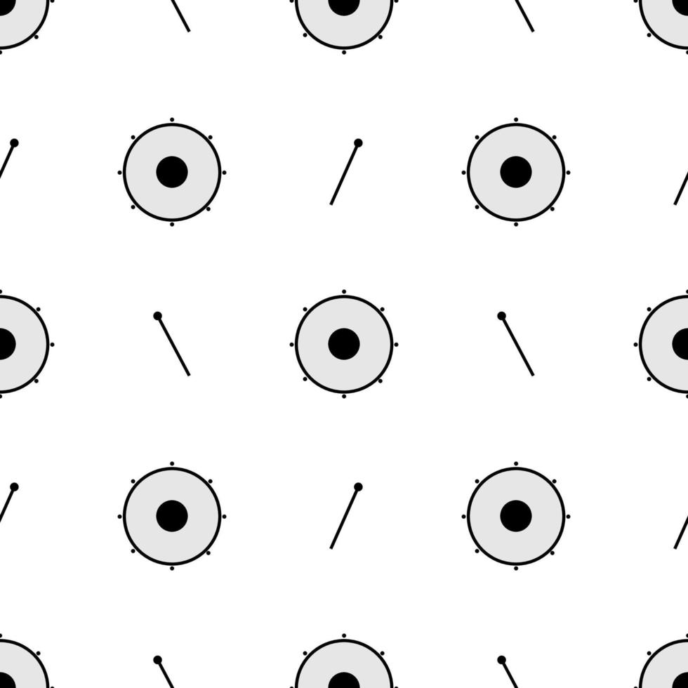 seamless pattern drum and stick abstract design.. vector
