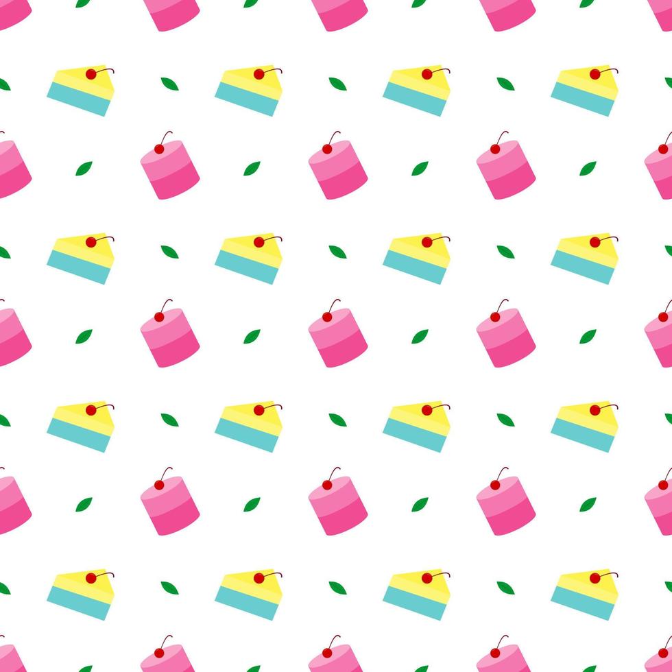 seamless pattern pudding cake design. vector