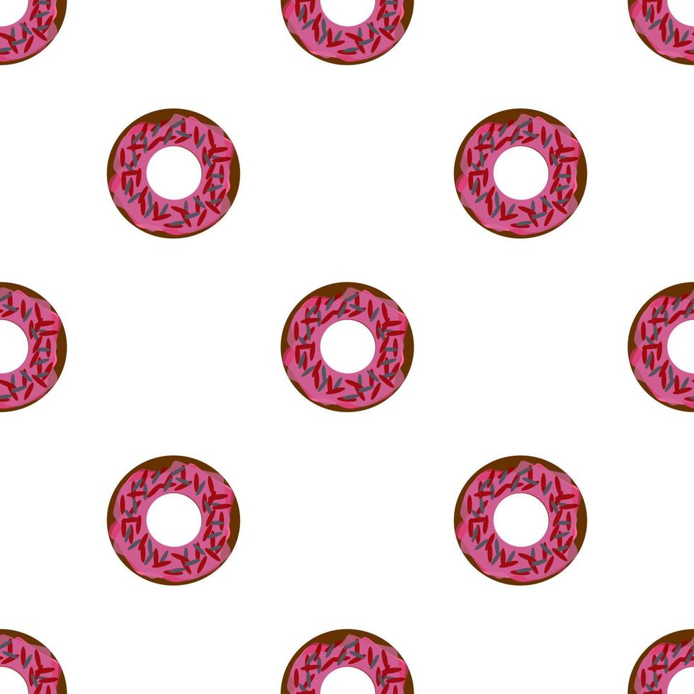 seamless pattern donuts cake design. white background. food design for wallpaper, backdrop, cover, sale, shop and graphic design. vector illustration
