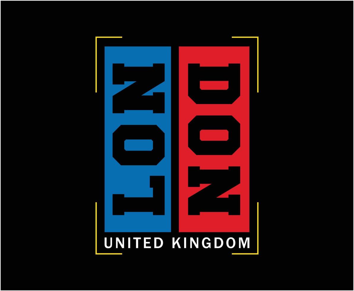 diseño de camiseta de vector de tipografía de londres