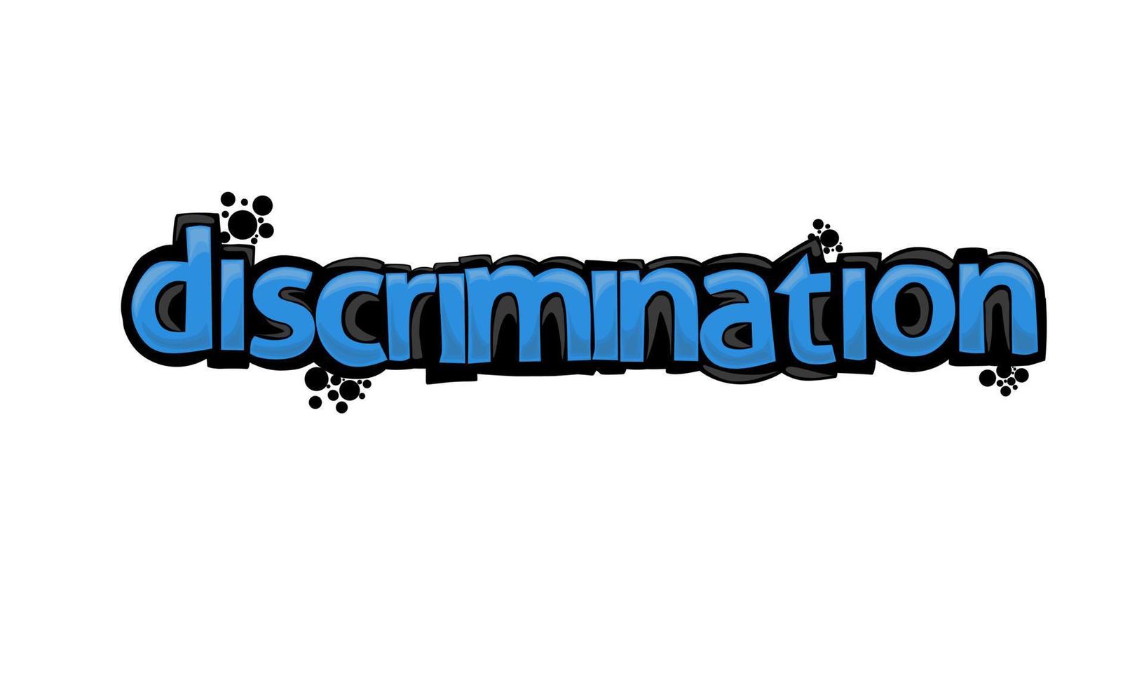 cool DISCRIMINATION writing graffiti design vector