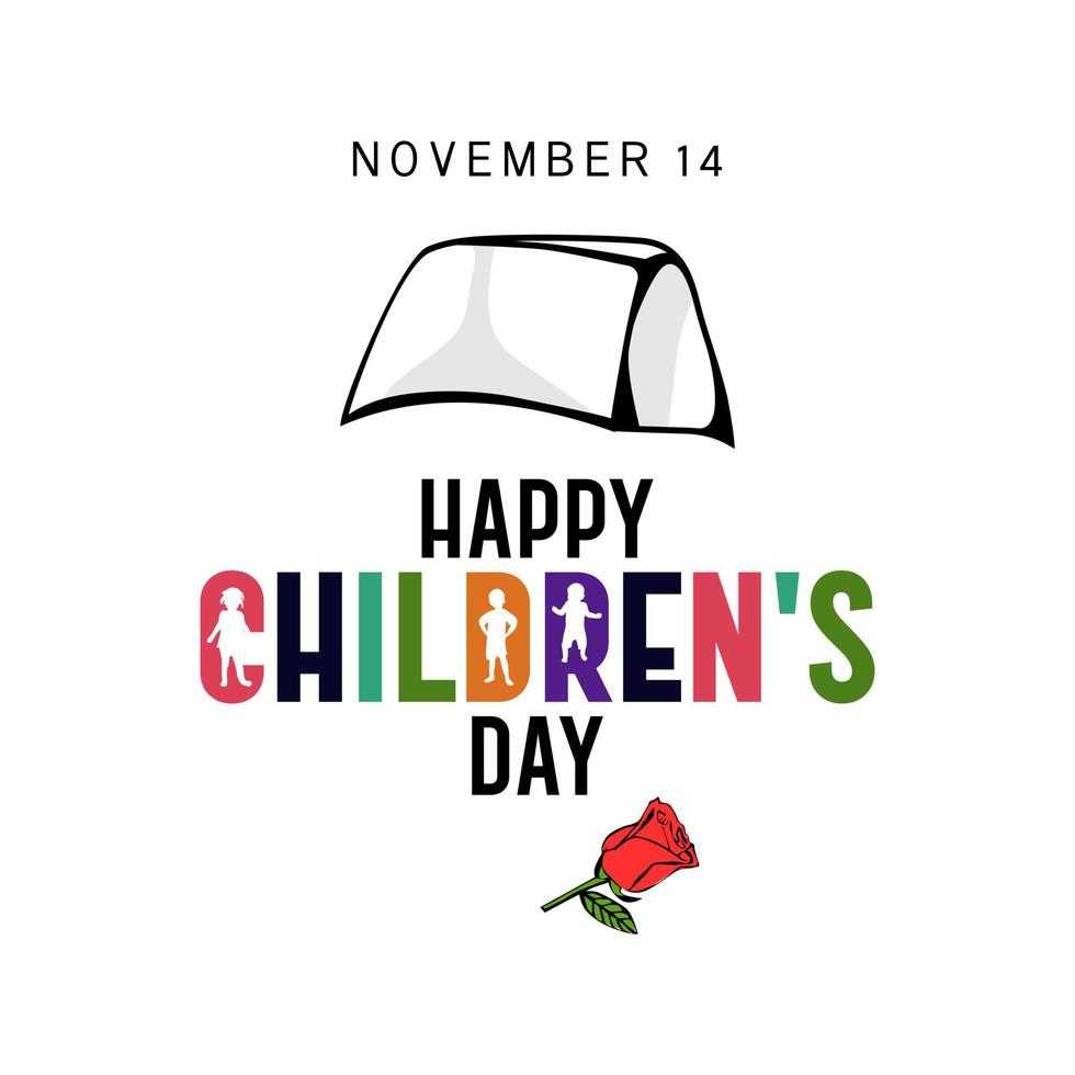 Children day as a tribute Children's Day is celebrated on the first Prime Minister of India, Jawaharlal Nehru's birthday also known Jayanti, vector design