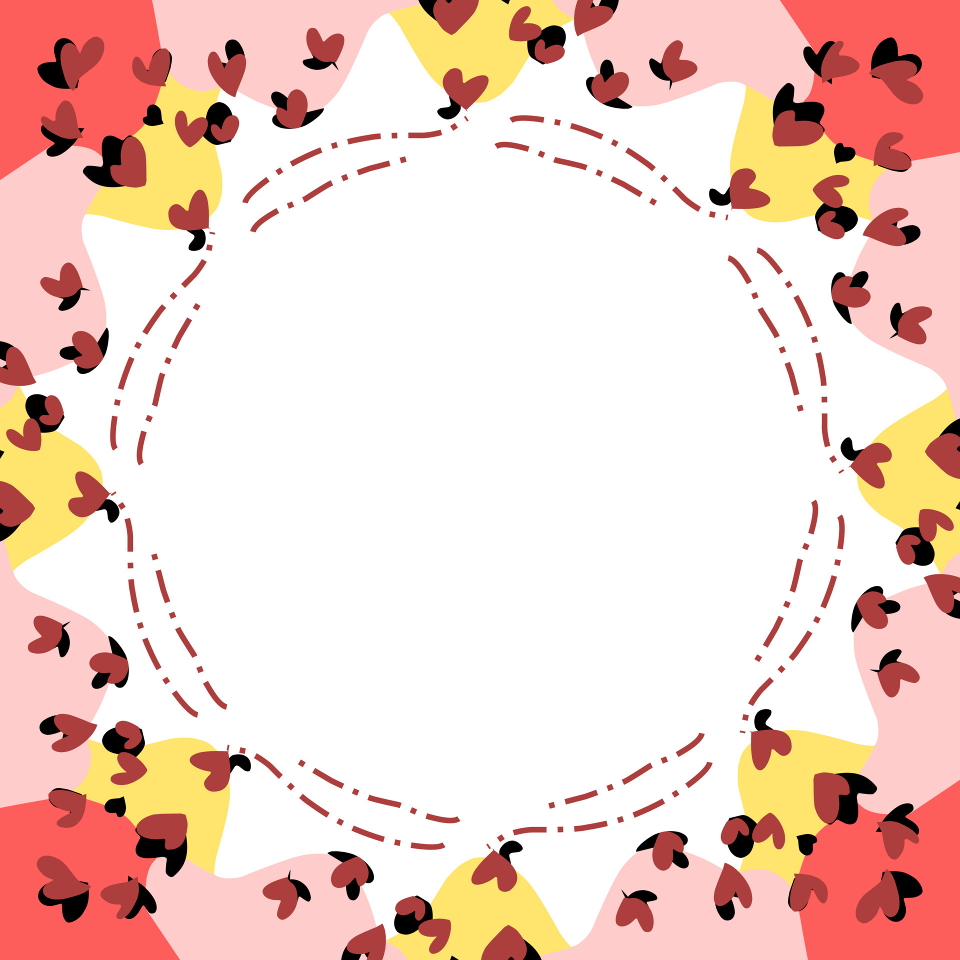 Border frame for Social Media Profile with Love and Pink Color 4412806