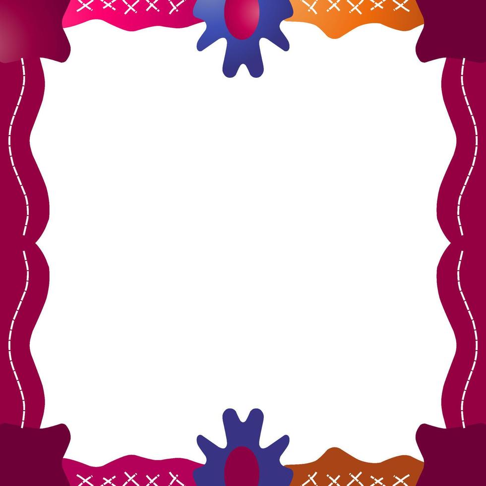 Border frame Social Media Profile with Square Size Vector