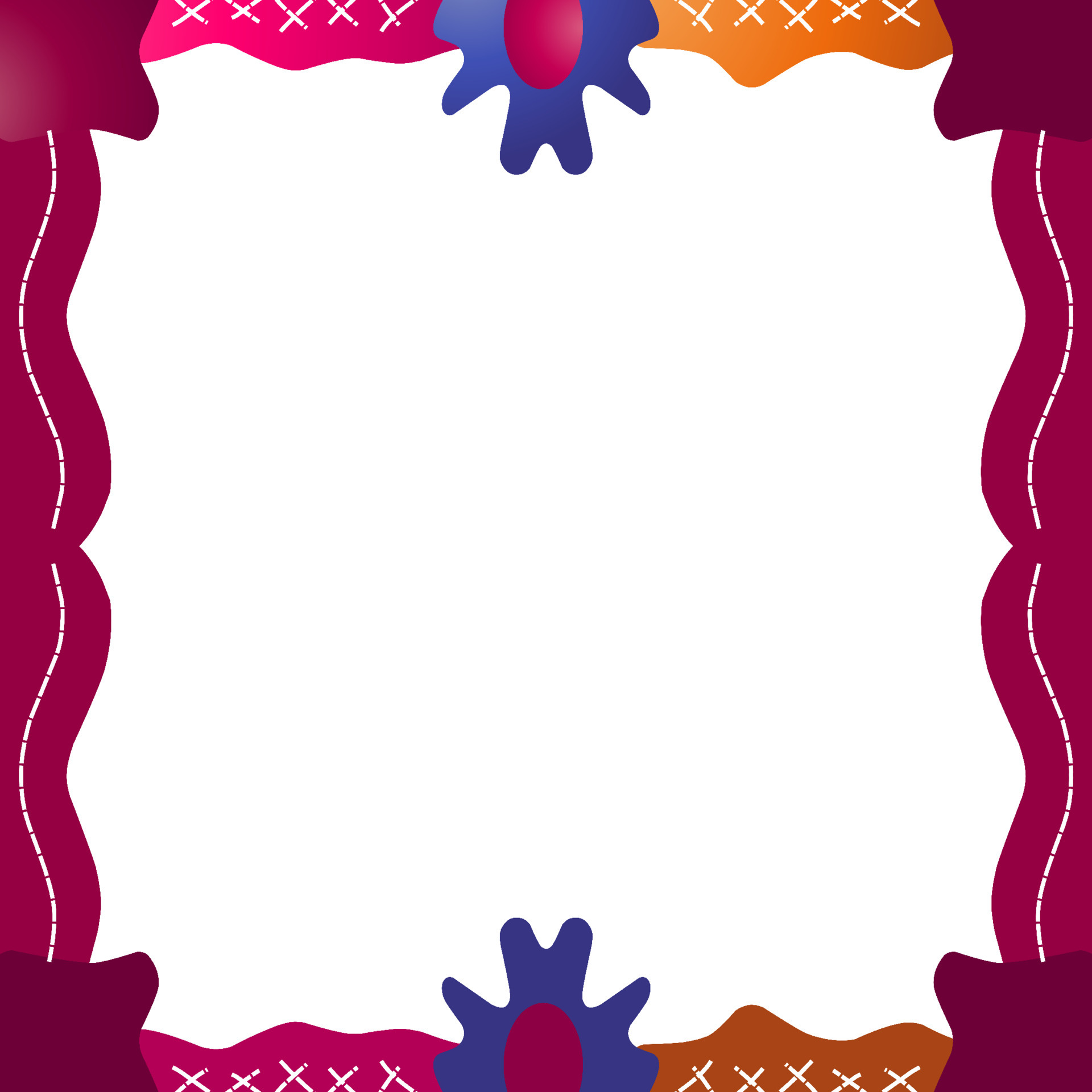 Border frame Social Media Profile with Square Size Vector 4412812