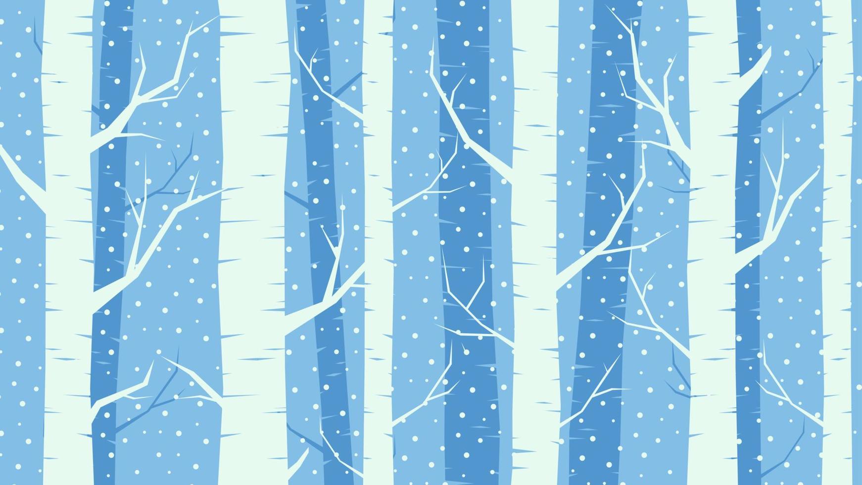 Winter forest and snowfall concept vector