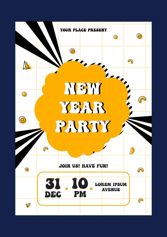 Poster Design Happy New Year Party vector