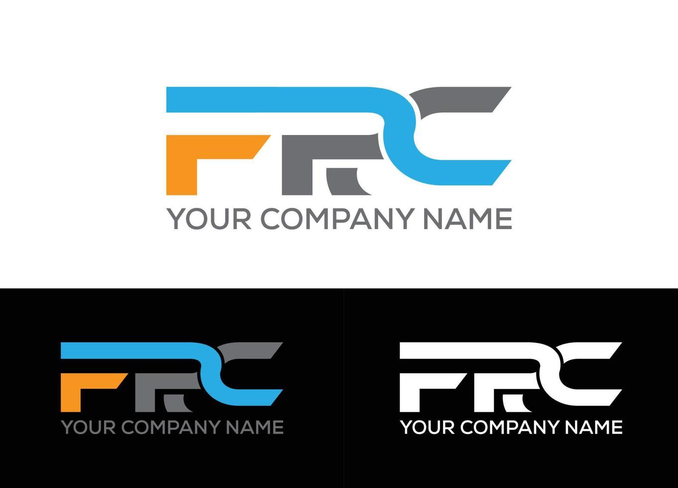 Initial Letter FRC Logo or Icon Design Vector Image Template