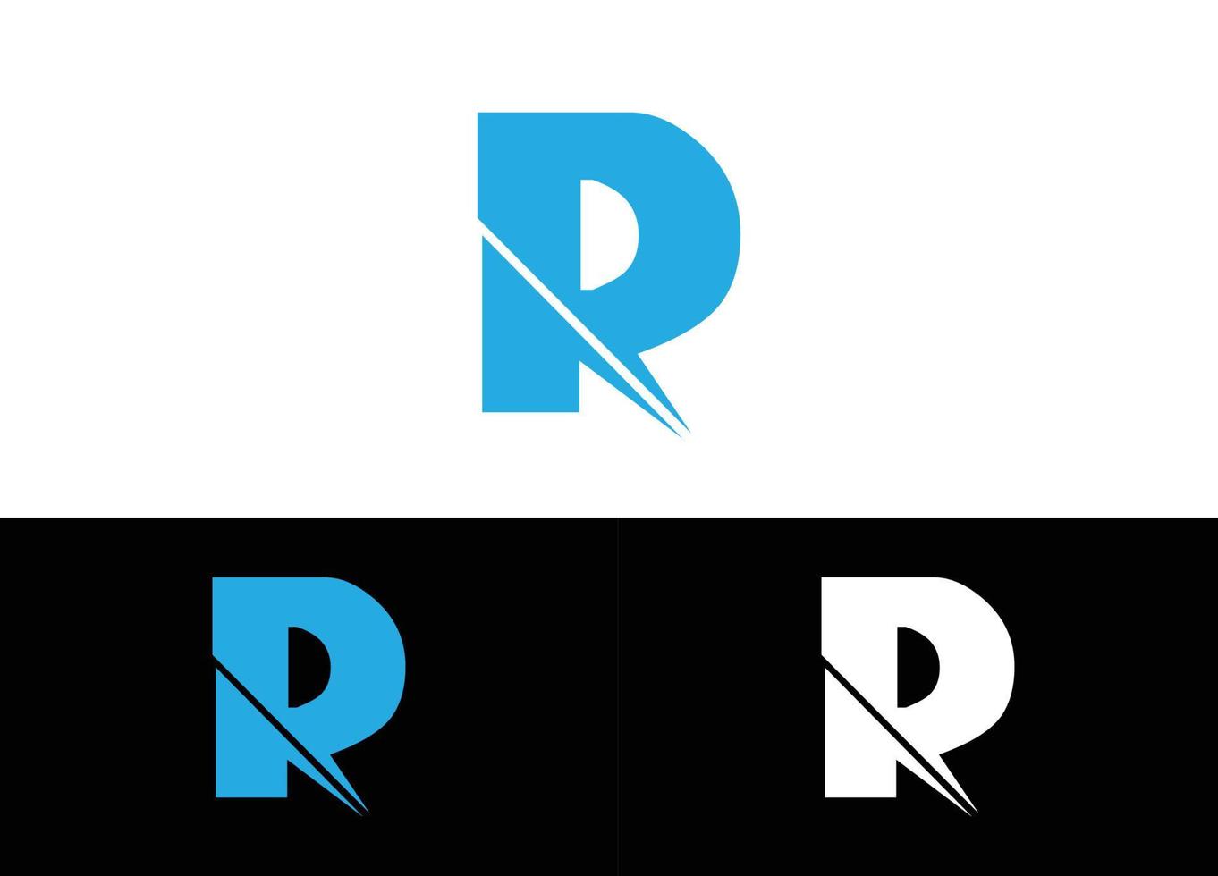Plantilla de imagen vectorial de diseño de logotipo o icono de letra inicial r vector