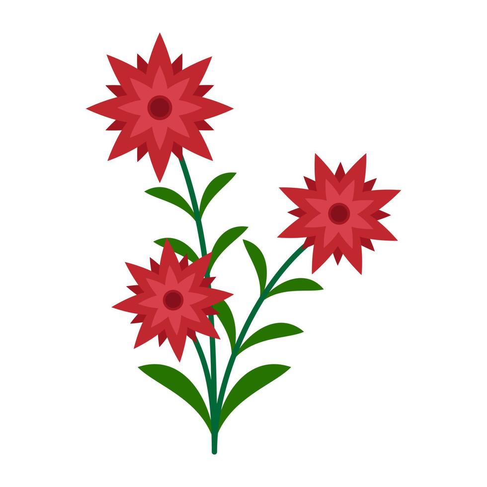 Vector illustration of beautiful flower flat design