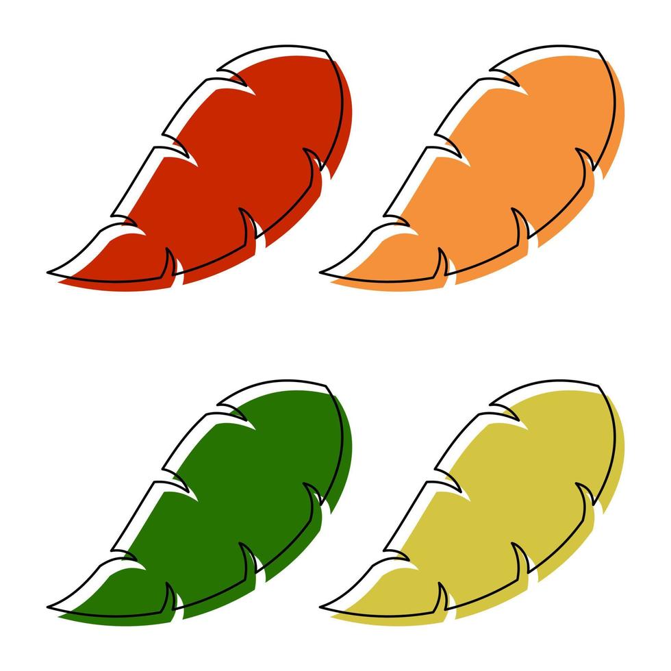 Vector illustration of leaf flat design