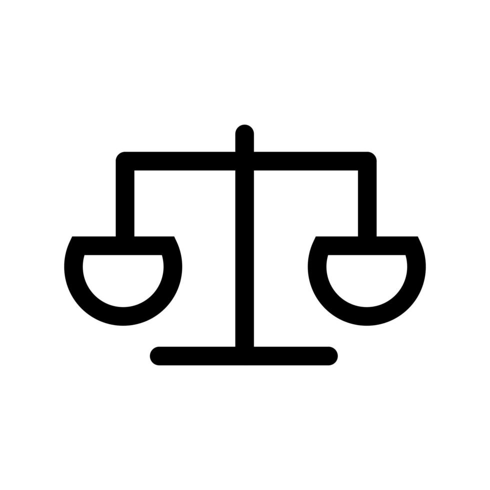 Balance icon with scale symbol illustration for business and management on isolated background vector