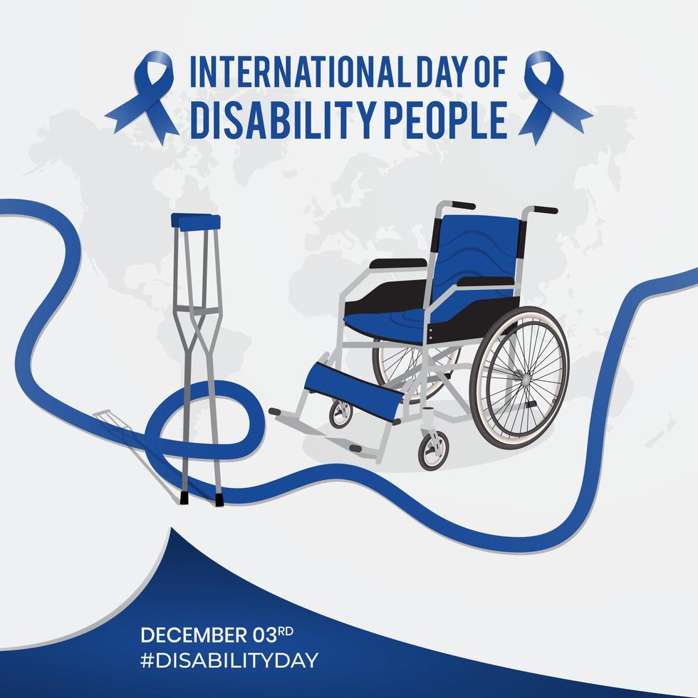 Happy International Day of Disability People December 03rd Illustration Design vector