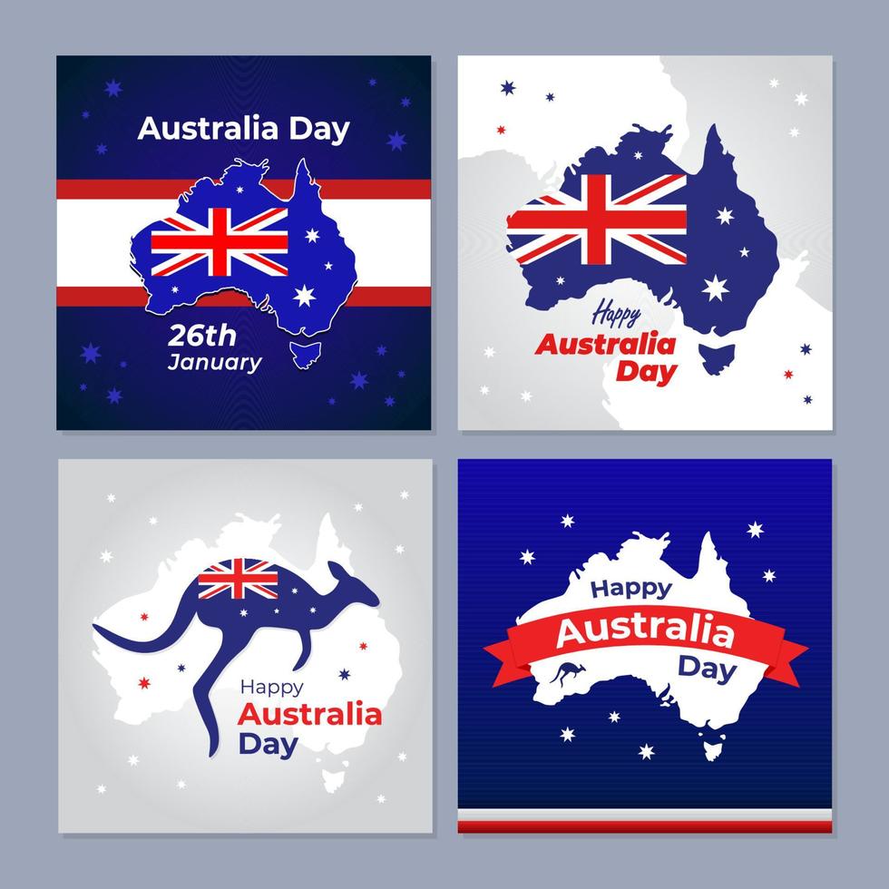 Australia Day Social Media Post vector