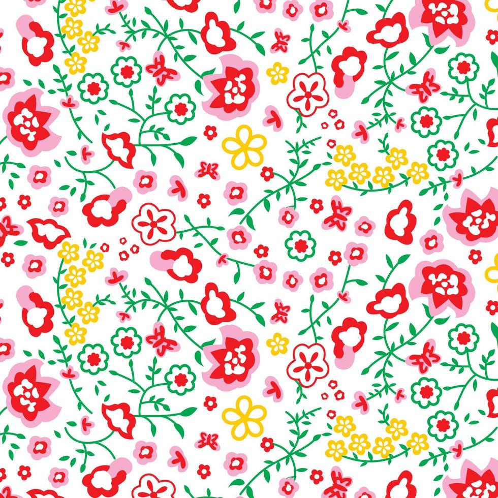 flower pattern background wallpaper vector illustration editable