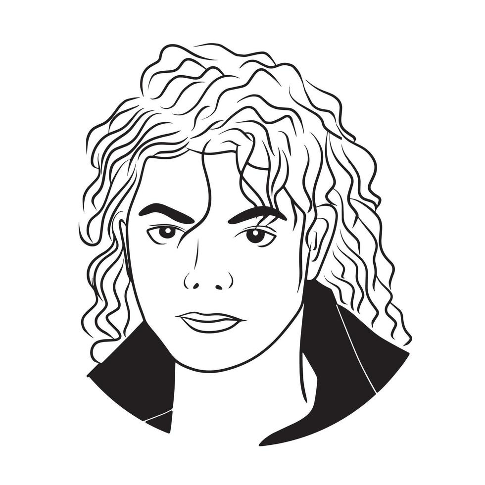 arte de ilustración de vector de michael jackson