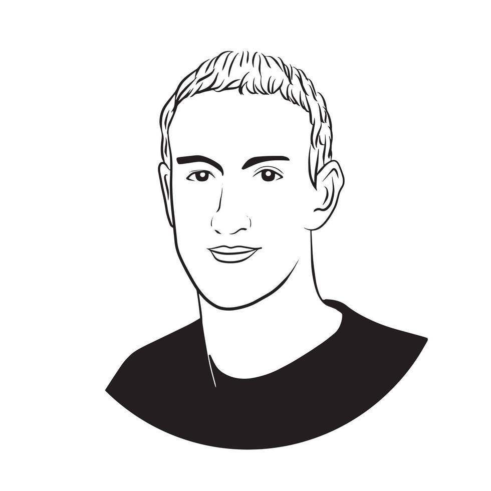 mark zuckerberg vector illustration