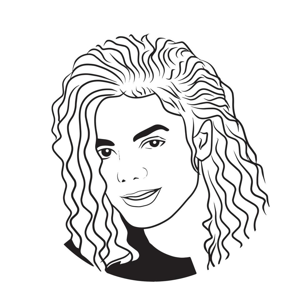 arte de la ilustración de Michael Jackson vector