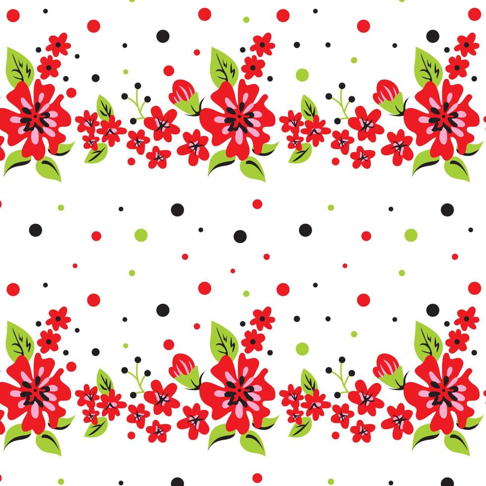 patrón de flores fondo papel tapiz ilustración vectorial editable vector