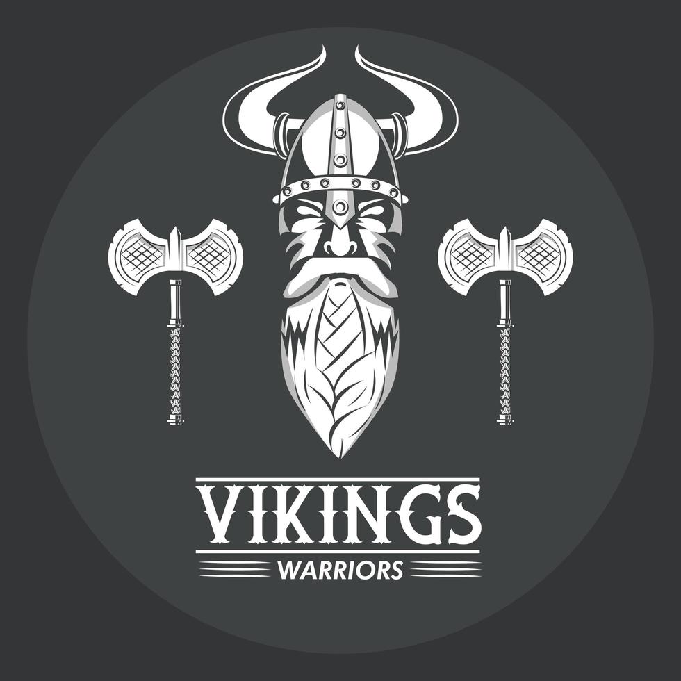 plantilla de camiseta impresa guerreros vikingos vector