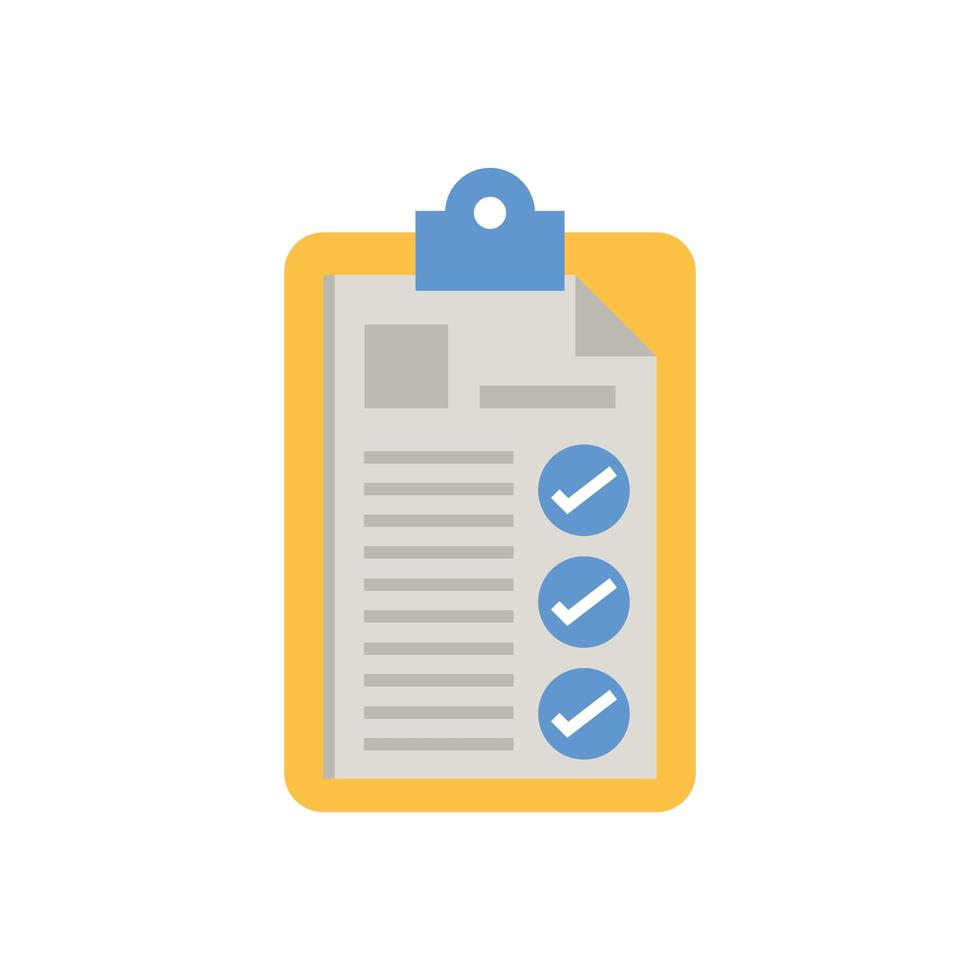 checklist clipboard document isolated icon vector