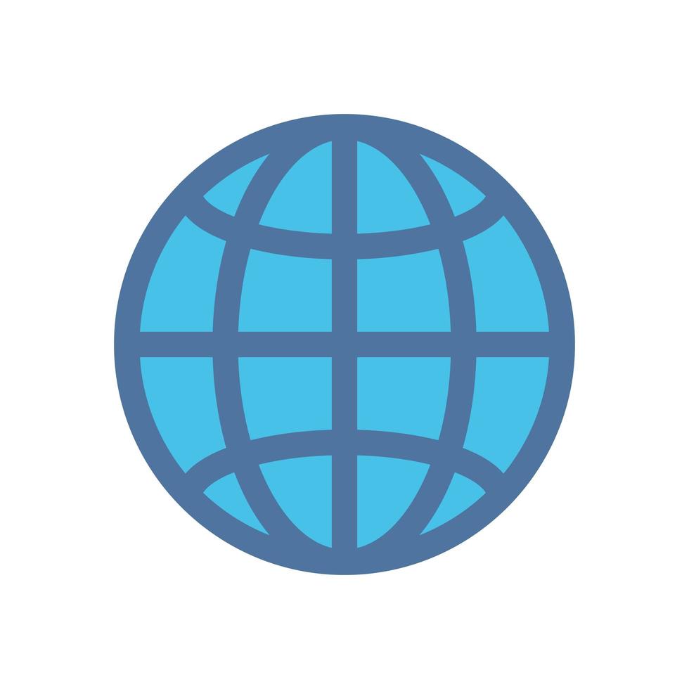 sphere planet browser isolated icon vector